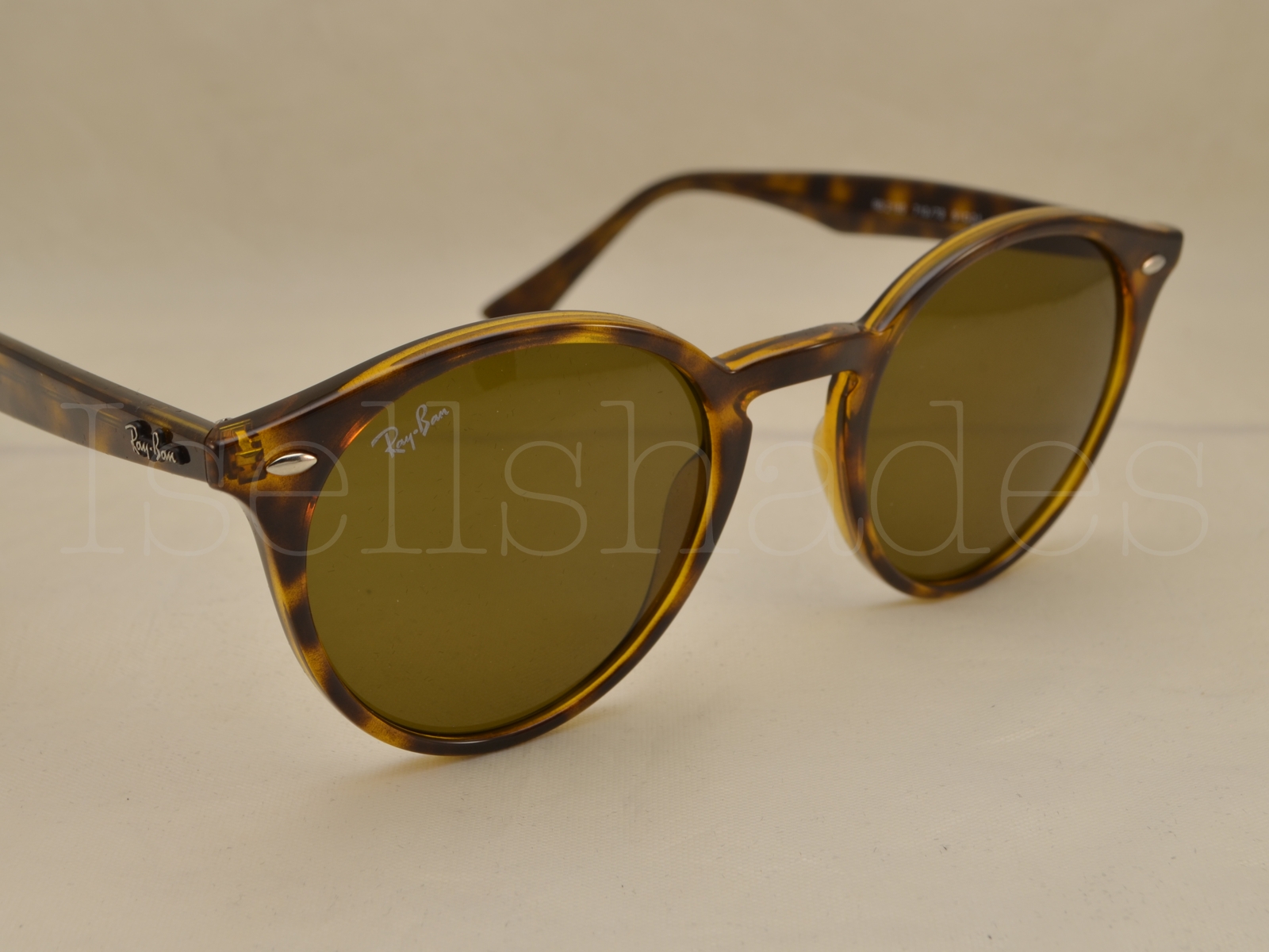 Ray-Ban RB 2180 710/73 Dark Havana Plastic Round Sunglasses - Brown ...